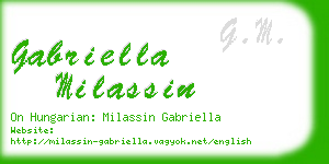 gabriella milassin business card